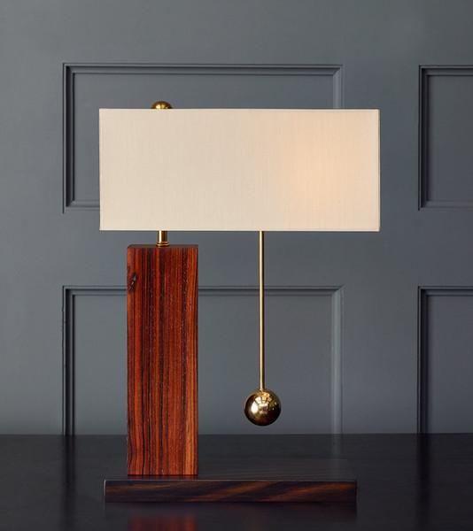 ONE WAY TABLE LAMP, BRASS BALL SERIES BY LIKA MOORE